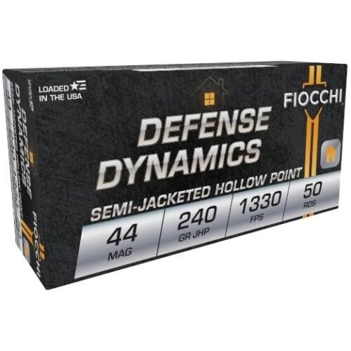 https3A2F2Fmedia.chattanoogashooting.com2Fimages2Fproduct2FXN44D5002FXN44D500-1.jpg Fiocchi Pistol Shooting Dynamics Handgun Ammunition .44 Mag 240 gr JHP 1330 fps 50/ct