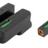 Truglo TFX Pro Tritium/Fiber-Optic Day/Night Sights Fit Novak LoMount cut .270 front / .450 rear - Orange Outline Front/Rear Green