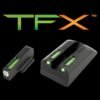 Truglo TFX Tritium/Fiber-Optic Day/Night Sights Fits Ruger SR9 / SR9C SR40 / SR40C SR45 - White Outline Front/Rear Green