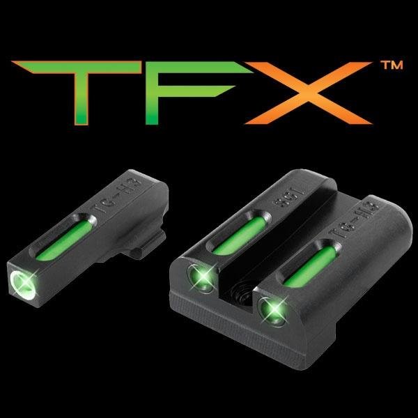 https3A2F2Fmedia.chattanoogashooting.com2Fimages2Fproduct2FXRTG13SG2A2FXRTG13SG2A.jpg Truglo TFX Tritium/Fiber-Optic Day/Night Sights - SIG #6 #8 Set - White Outline Front/Rear Green