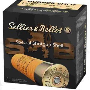 Sellier & Bellot Shotgun Ammunition 12 ga 2 5/8"  15 plts Rubber  - 25/box