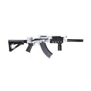Zastava ZPAP92 AK-47 Rifle - Artic White Camo | 7.62x39 | 16.5" Barrel | Pinned and Welded Muzzle Extension| Magpul CTR Stock