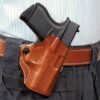 019TA37Z0.jpg DESANTIS MINI SCABBARD HOLSTER - RH OWB LEATHER SIG P938 TAN