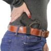 DESANTIS POCKET TUK HOLSTR RH - IWB/POCKET LTHER GLK 26 SUEDE