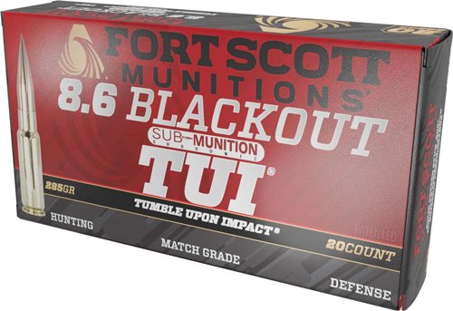 A86BLK285SCV2SS FORT SCOTT 8.6 BLACKOUT 285GR - TUI SOLID COPPER 20RD 10BX/C