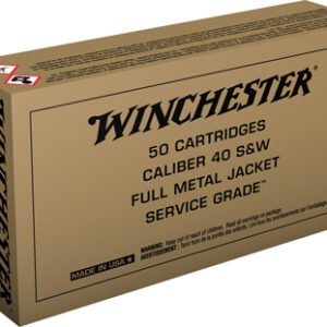 WINCHESTER SERVICE GRADE 40 SW - 165GR FMJ-RN 50RD 10BX/CS