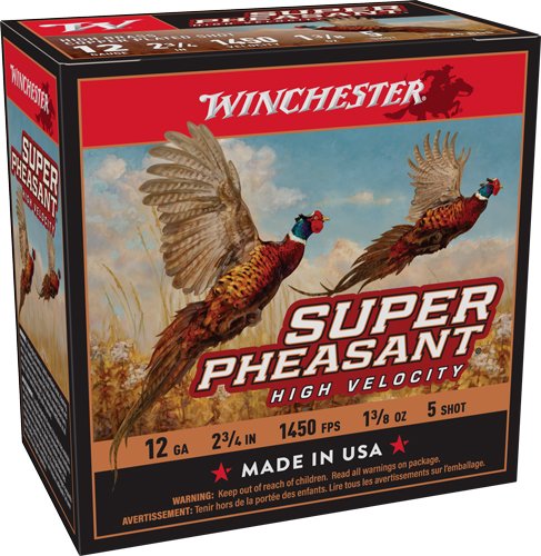AX12PHV5 WINCHESTER SUPER PHEASANT 12GA - 1-3/8OZ #5 1450FPS 25RD 10BX/C