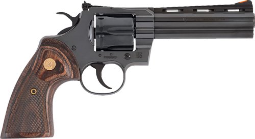 GPYTHONBP5WTS COLT PYTHON 357MAG 5" 6RD - BLUED WALNUT GOLD MEDALLION