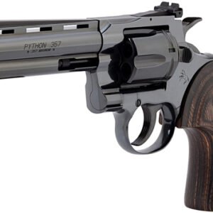 COLT PYTHON 357MAG 5" 6RD - BLUED WALNUT GOLD MEDALLION