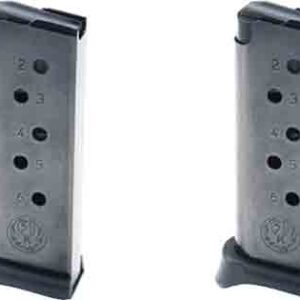 RUGER MAGAZINE LCP 380ACP - 6RD W/FINGER EXT. 2-PACK