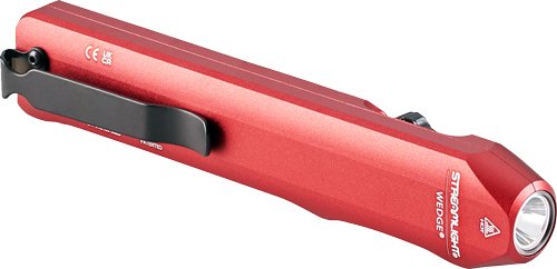S88814.jpg STREAMLIGHT WEDGE CARRY LIGHT - WHITE EDC RED W/POCKET CLIP
