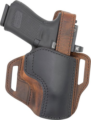 TR22131.jpg VERSACARRY TROOPER HOLSTER OWB - THUMB BREAK SIZE 3 BROWN/BLACK