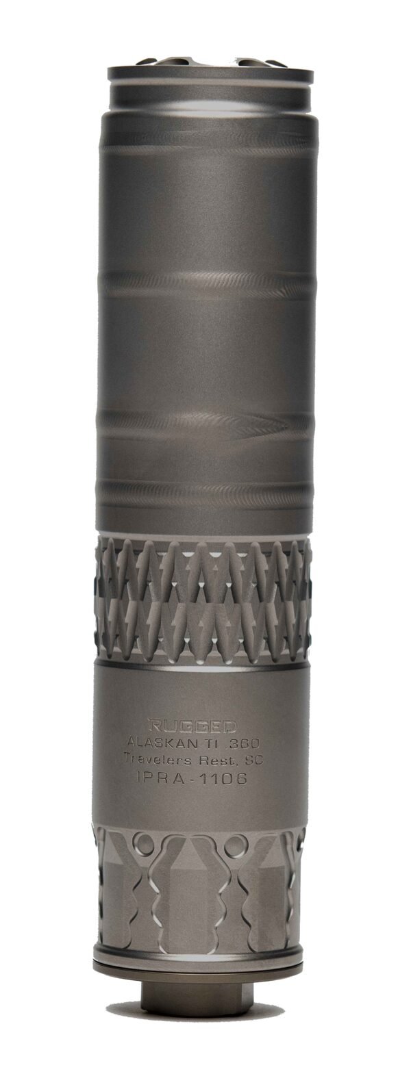 ak360ti2568.jpg RUGGED SUPPRESSORS ALASKAN360 TI MULTI CAL SIL