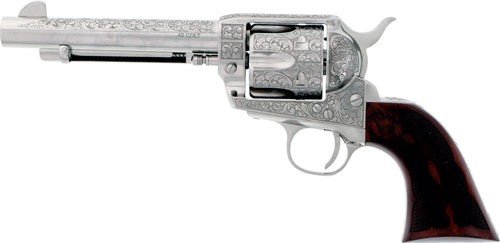 gpp411lnbb_left CIMARRON BUFFALO BILL CODY - 45LC 5.5" ENGRAVED NICKEL
