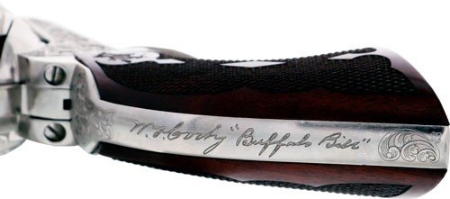 gpp411lnbb_signature CIMARRON BUFFALO BILL CODY - 45LC 5.5" ENGRAVED NICKEL