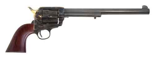 gpp558p CIMARRON WYATT EARP 45LC OM - FS 10" CC/BL WALNUT W/O BADGE