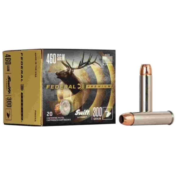 https3A2F2Fmedia.chattanoogashooting.com2Fimages2Fproduct2FFAP460SA2FFAP460SA_1 Federal Premium Vital-Shok Handgun Ammunition .460 S&W 300 gr SAF 1750 fps 20/box