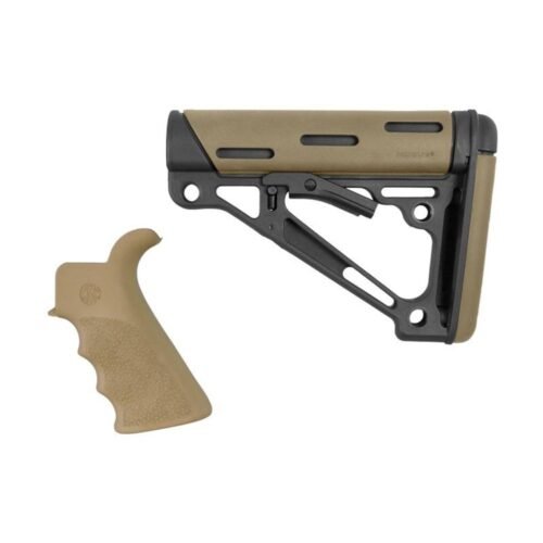 https3A2F2Fmedia.chattanoogashooting.com2Fimages2Fproduct2FHA153562FHA15356-1.jpg Hogue AR-15/M16 Kit Overmolded Beavertail Grip & Collapsible Mil-Spec Buffer Tube Buttstock FDE