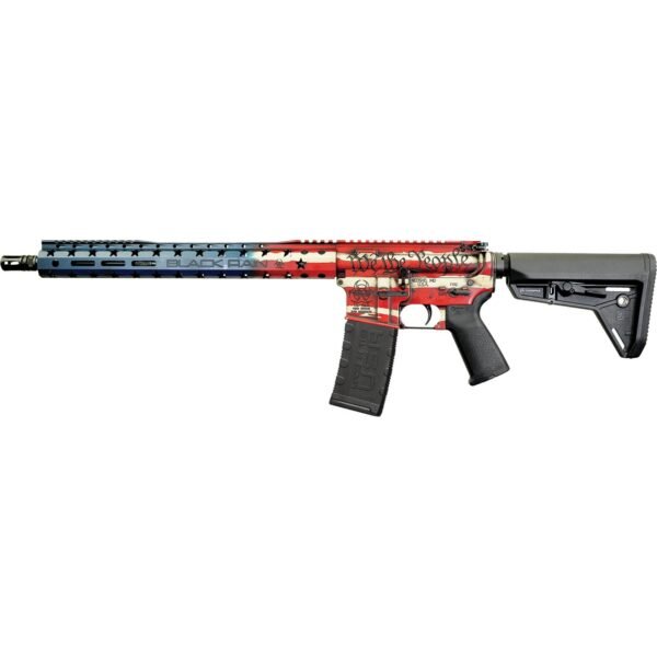 https3A2F2Fmedia.chattanoogashooting.com2Fimages2Fproduct2FIRBROPATOLDGLORYWTP2FIRBROPATOLDGLORYWTP Black Rain Ordnance Spec+ Patriot Rifle 5.56mm 30rd Magazine 16" Barrel Old Glory "We the People" Finish