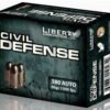 Liberty Civil Defense Handgun Ammunition .380 Auto 50 gr SCHP 1500 fps 20/ct