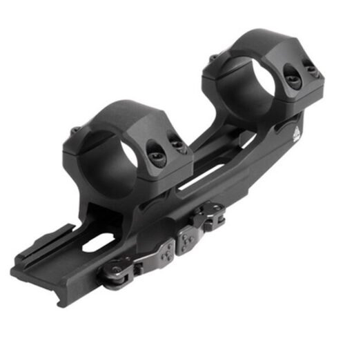 https3A2F2Fmedia.chattanoogashooting.com2Fimages2Fproduct2FLIAIR11850Q2FLIAIR11850Q.jpg Leapers 1-Piece UTG ACCU-SYNC QR Cantilever Mount 1" Medium w 50mm Offset - Matte Black