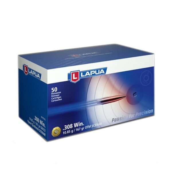 https3A2F2Fmedia.chattanoogashooting.com2Fimages2Fproduct2FLP43175152FLP4317515 Lapua OTM Rifle Ammo 308 Winchester 167gr Scenar 50/ct
