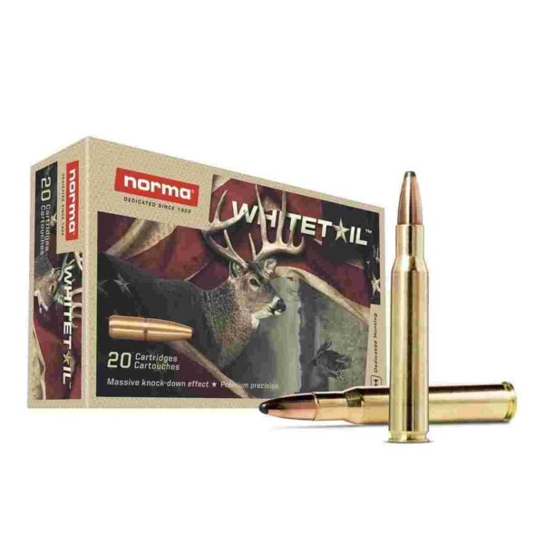 https3A2F2Fmedia.chattanoogashooting.com2Fimages2Fproduct2FNH201773922FNH20177392 Norma WhiteTail Rifle Ammunition .30-06 Sprg 150gr PSP 2887 fps 20/ct