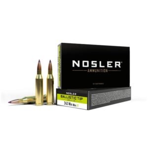 Nosler Ballistic Tip Hunting Rifle Ammunition .243 Win 90gr PT 3100 fps 20/ct
