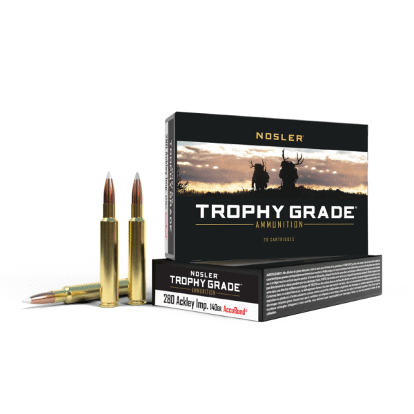 https3A2F2Fmedia.chattanoogashooting.com2Fimages2Fproduct2FNO600432FNO60043-1 Nosler Accubond Trophy Grade Rifle Ammunition .280 Ackley Improved 140 gr PT 3200 fps 20/ct