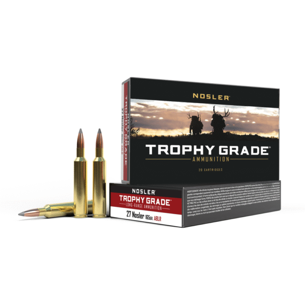 https3A2F2Fmedia.chattanoogashooting.com2Fimages2Fproduct2FNO612372FNO61237-1 Nosler Accubond Long Range Trophy Grade Rifle Ammunition 27 Nosler 165 gr PT 3158 fps 20/ct
