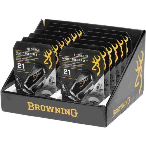 https3A2F2Fmedia.chattanoogashooting.com2Fimages2Fproduct2FQH3715179A2FQH3715179A-1.jpg Browning Night Seeker 2 Wide Angle Cap Light Display 21 Lumens 12 Pack