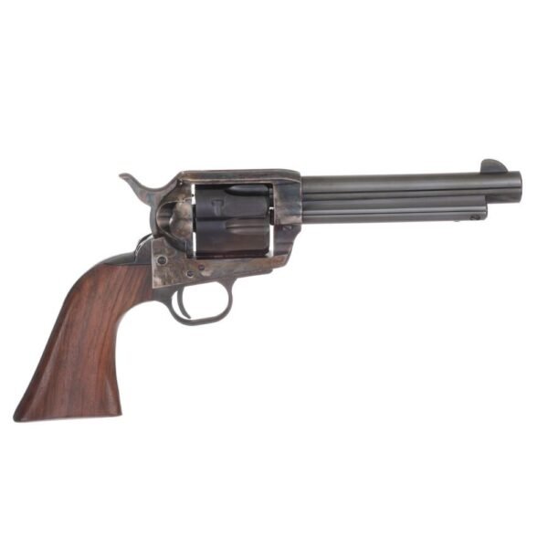 https3A2F2Fmedia.chattanoogashooting.com2Fimages2Fproduct2FTURC12001152FTURC1200115-1 Taylor's 1873 SA Army Grip Handgun .45 Colt 6rd Capacity 5.5" Barrel Black with Walnut Grip