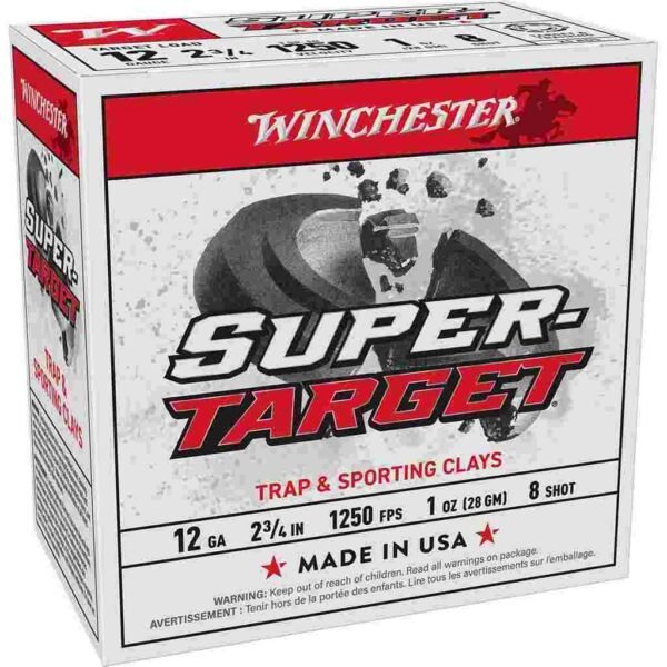 https3A2F2Fmedia.chattanoogashooting.com2Fimages2Fproduct2FWNTRGT125082FWNTRGT125081 Winchester Super-Target Shotshells 12ga 2-3/4" 1oz 1250 fps #8 25/ct