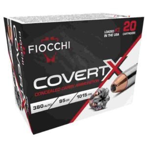 Fiocchi CovertX Handgun Ammunition .380 Auto 95gr JHP 1025 fps 20/ct