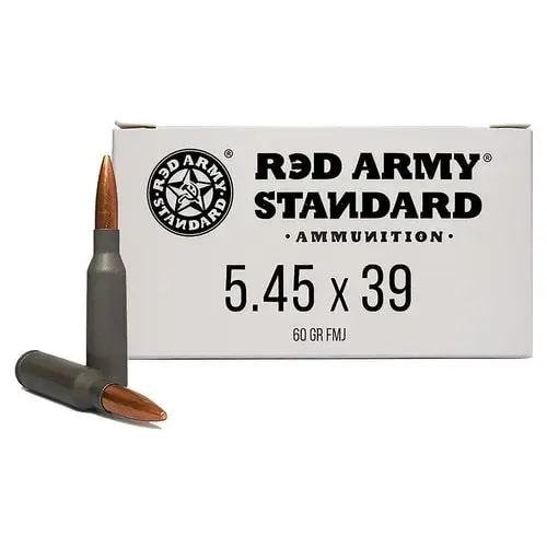 https3A2F2Fmedia.chattanoogashooting.com2Fimages2Fproduct2FYCAM34232FYCAM34231 Century Arms Red Army Standard Rifle Ammunition 5.45x39 60gr FMJ Lead Core 30/ct