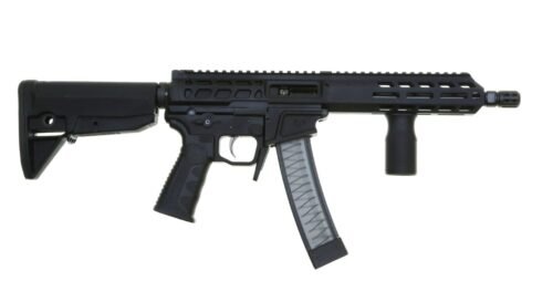 https3A2F2Fwww.2ndamendmentwholesale.com2Fmedia2Fcatalog2Fproduct2Fw2Fa2Fwarscorp9-blk-sbr_1.jpg Wraithworks WARSCORP9 Side-charging AR SBR - Black | 9mm | 8.5" Barrel | 7" M-LOK Rail | Accepts Scorpion Mags | BCM Stock