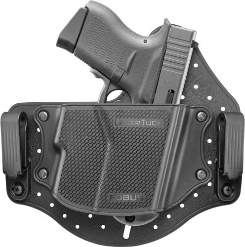 lasertuck_glock.jpg FOBUS HOLSTER UNIVERSAL IWB - SINGLE STACK S-COMPACT W/LASER