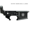 MWA-15 Stripped Lower Receiver | 7075-T6 Forged | WHITE LOGO | Mad Wolf Armory