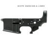 MWA-15 Stripped Lower Receiver | 7075-T6 Forged | WHITE LOGO | Mad Wolf Armory