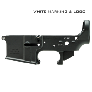 Mad Wolf Armory | Guns, Ammo, Accessories, Custom Firearms MWA-15 Stripped Lower Receiver | 7075-T6 Forged | WHITE LOGO | Mad Wolf Armory