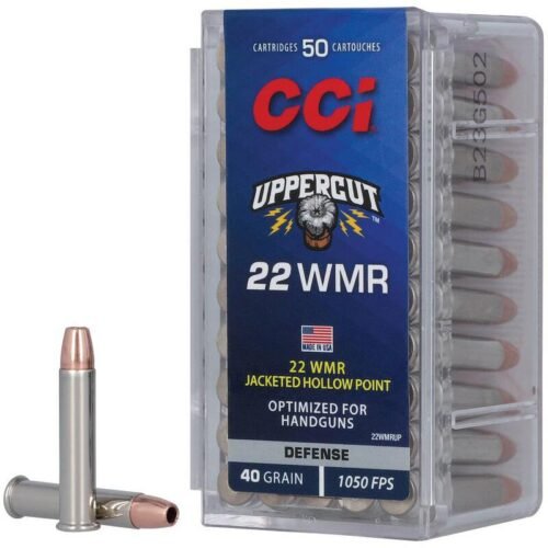 https3A2F2Fmedia.chattanoogashooting.com2Fimages2Fproduct2FCC22WMRUP2FCC22WMRUP3 CCI Uppercut Rimfire Ammunition .22 WMR 40gr JHP 1050 fps 50/ct