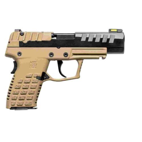 https3A2F2Fmedia.chattanoogashooting.com2Fimages2Fproduct2FKTP15TANCA2FKTP15TANCA12 Kel-Tec CA Compliant P15 Handgun 9mm Luger 10rd Magazine 4" Barrel Black Slide/Tan Grip