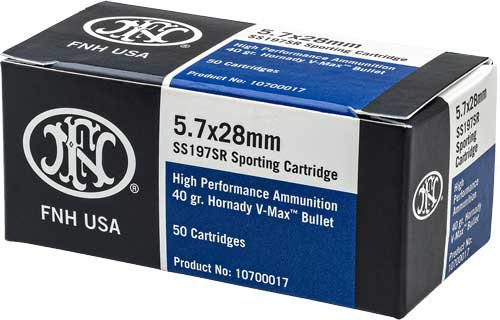 A10700017 FN 5.7X28 40GR V-MAX SS197SR - 50RD 10BX/CS