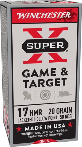 AX17HMR1_1 WINCHESTER SUPER-X 17HMR 20GR - XTP JHP 2375FPS 50RD 20BX/CS