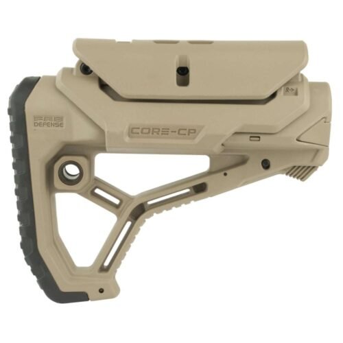 https3A2F2Fmedia.chattanoogashooting.com2Fimages2Fproduct2FNAfxglcorecpt2FNAfxglcorecpt-1.jpg Fab Defense GL-CORE CP Buttstock with Adjustable Cheek-Rest for Milspec and Commercial Tubes FDE