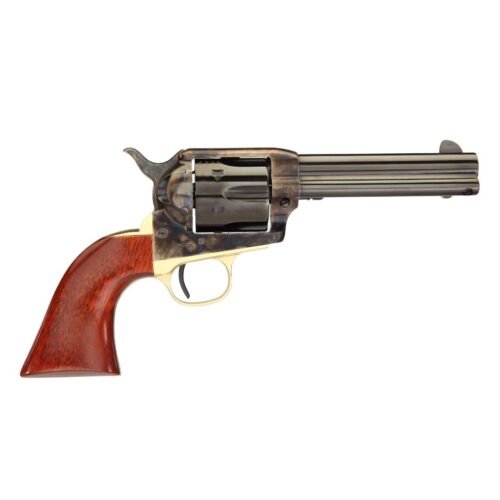 https3A2F2Fmedia.chattanoogashooting.com2Fimages2Fproduct2FTU5508352FTU550526 Taylor & Company Ranch Hand Handgun .45 Colt 6rd Capacity 4.75" Blued Barrel Case Hardened Wood Grip