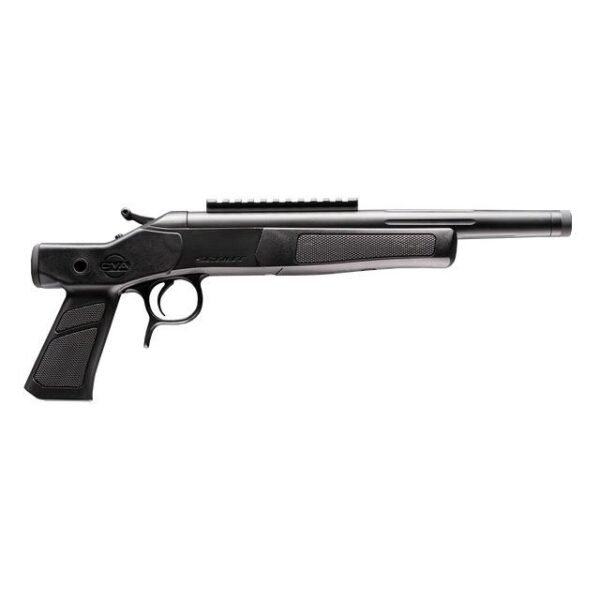 https3A2F2Fmedia.chattanoogashooting.com2Fimages2Fproduct2FCVCP8022FCVCP8011 CVA Scout XP Pistol .300 Blackout Single Shot 11.5" Threaded Fluted Stainless Steel Barrel w/Graphite Black Stock