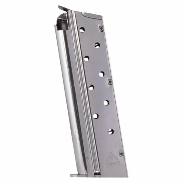 https3A2F2Fmedia.chattanoogashooting.com2Fimages2Fproduct2FMYMGCGOV9LN2FMYMGCGOV9LN-1.jpg MEC-GAR 1911 Handgun Magazine 9mm Luger HT Nickel 9/rd