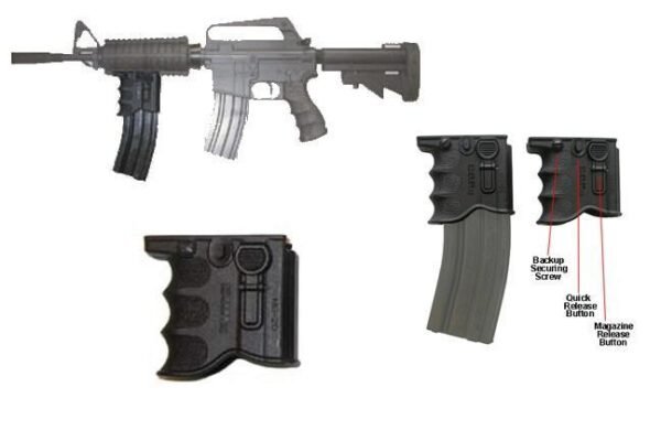 https3A2F2Fmedia.chattanoogashooting.com2Fimages2Fproduct2FNAMG202FNAMG20 Mako Group AR-15 Quick Release Front Grip Magazine Adapter