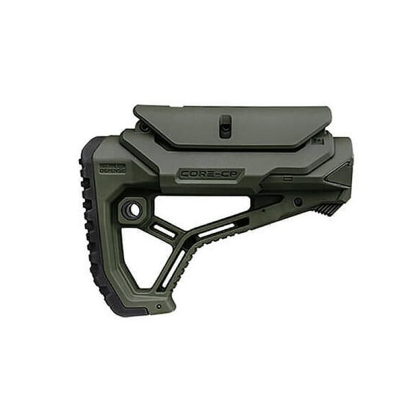 https3A2F2Fmedia.chattanoogashooting.com2Fimages2Fproduct2FNAfxglcorecpg2FNAfxglcorecpg Fab Defense GL-CORE CP Buttstock with Adjustable Cheek-Rest for Milspec and Commercial Tubes OD Green